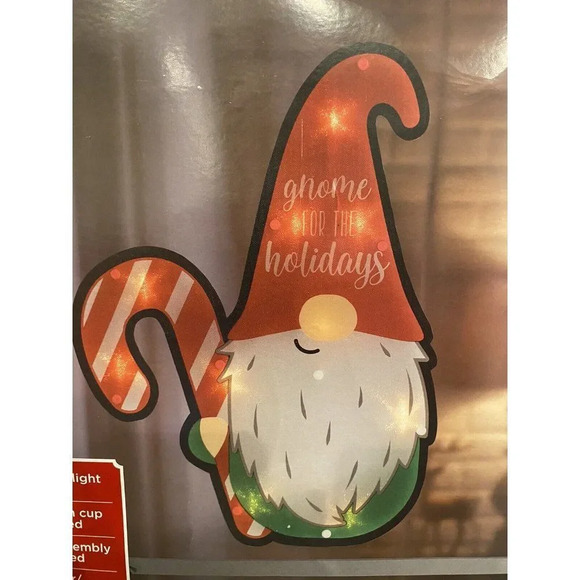 Unbranded Other - Window Shimmering Decoration - Gnome for Holidays - BRAND NEW -NEVER USED